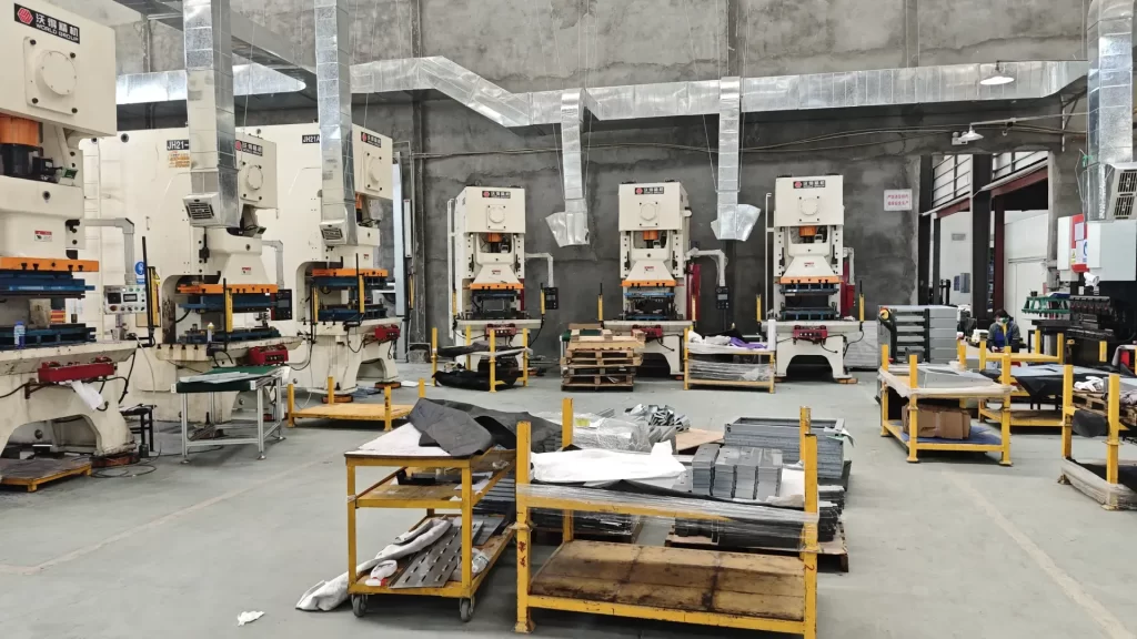 Sheet metal stamping equipment is working