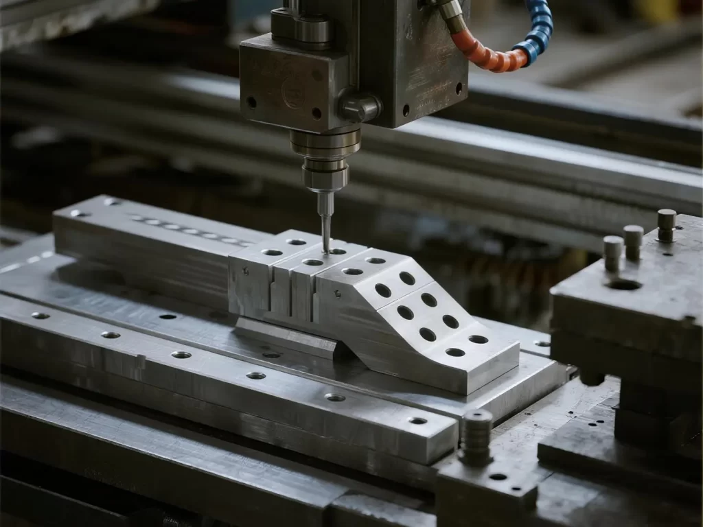 Brackets with slot and hole alignment after bending