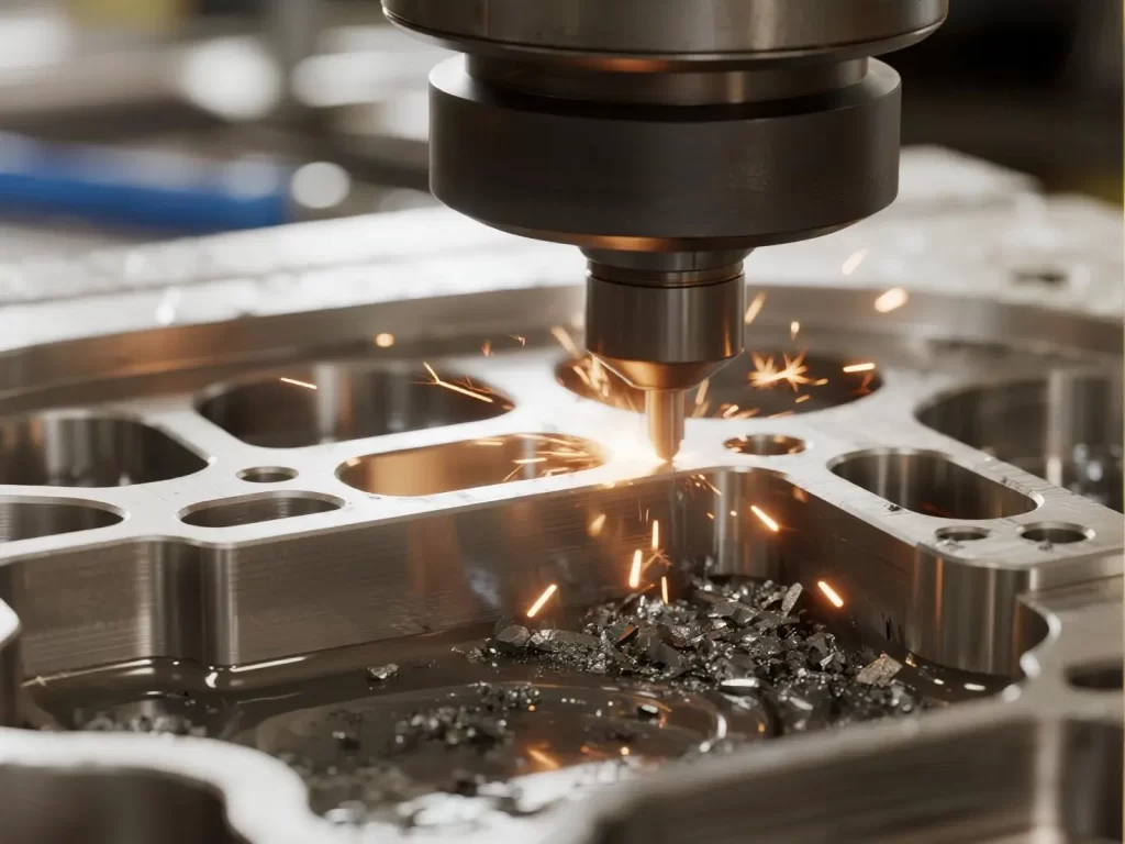 EDM machining high precision metal component