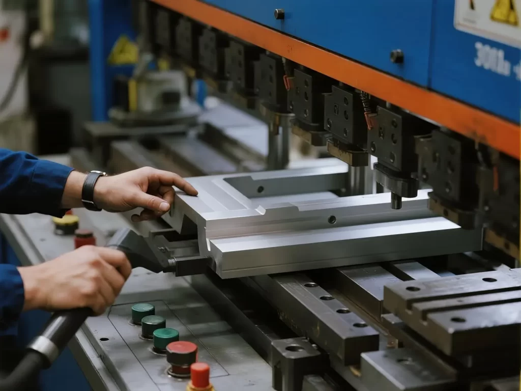 Precision aluminum bracket bending without dent marks
