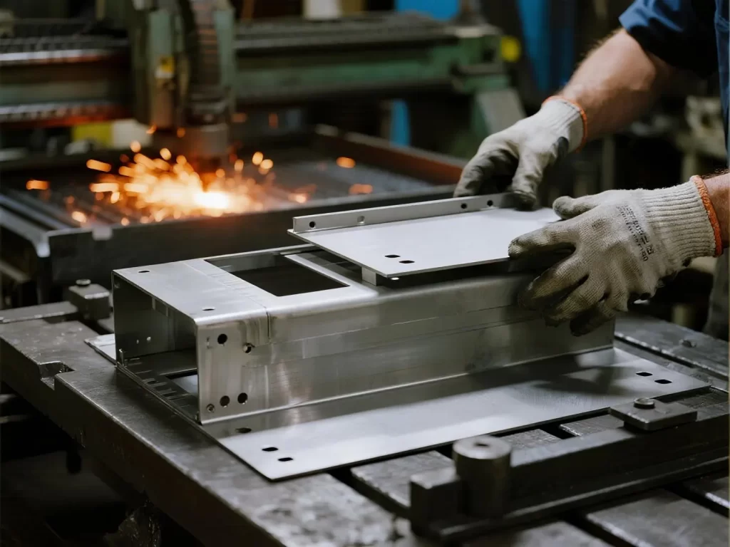 Sheet metal fabrication process for custom enclosures