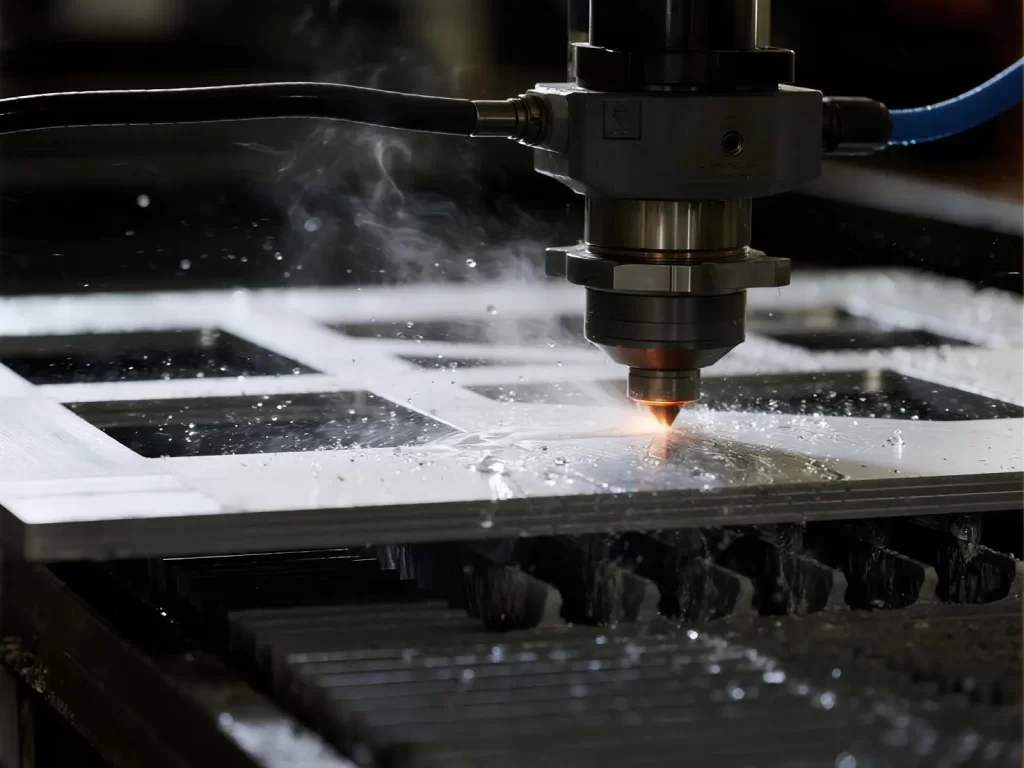Waterjet cutting aluminum parts for prototyping