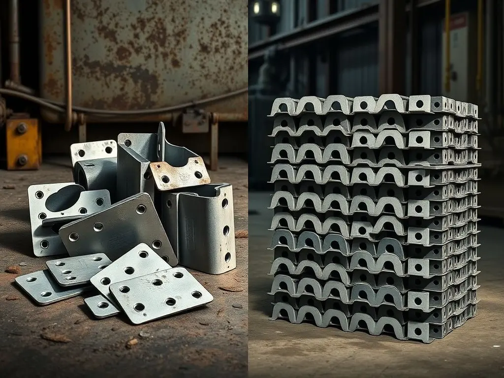 Comparison of in-house vs contract manufacturing quality in stainless steel brackets.
