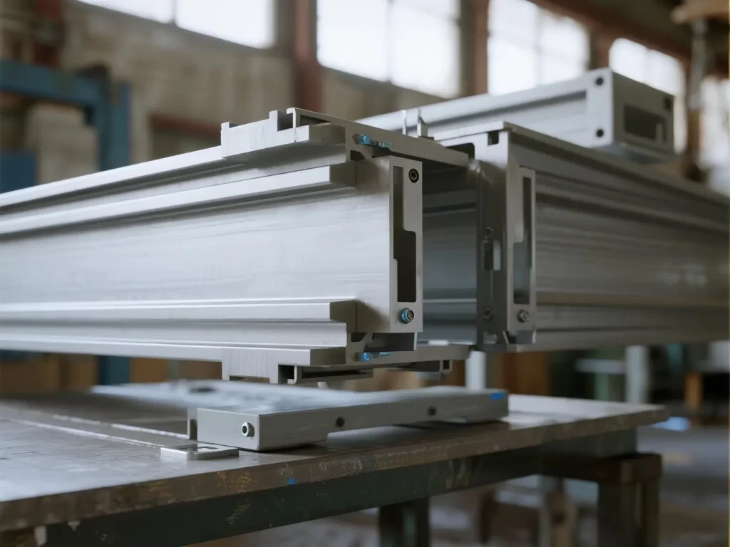 Modular metal assembly of large cabinets with precise panel alignment