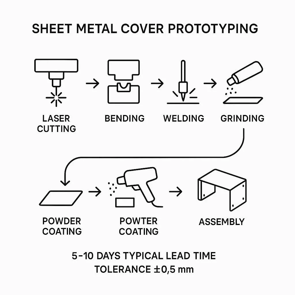 Comparison of sheet metal covers used in enclosures and housings versus CNC, injection molding, and 3D printing applications.