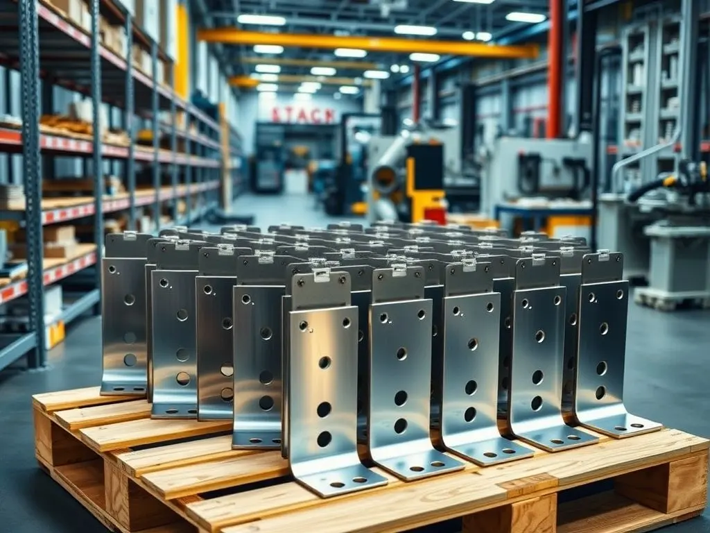 Stainless steel battery brackets for EV applications manufactured with contract precision.
