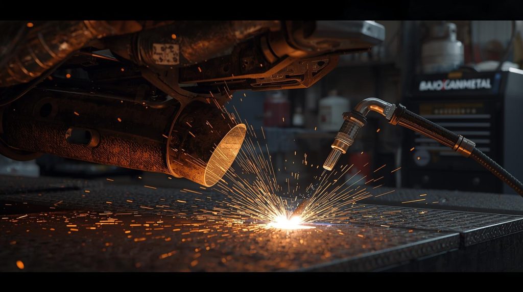 How to MIG Weld Exhaust Pipe on Car