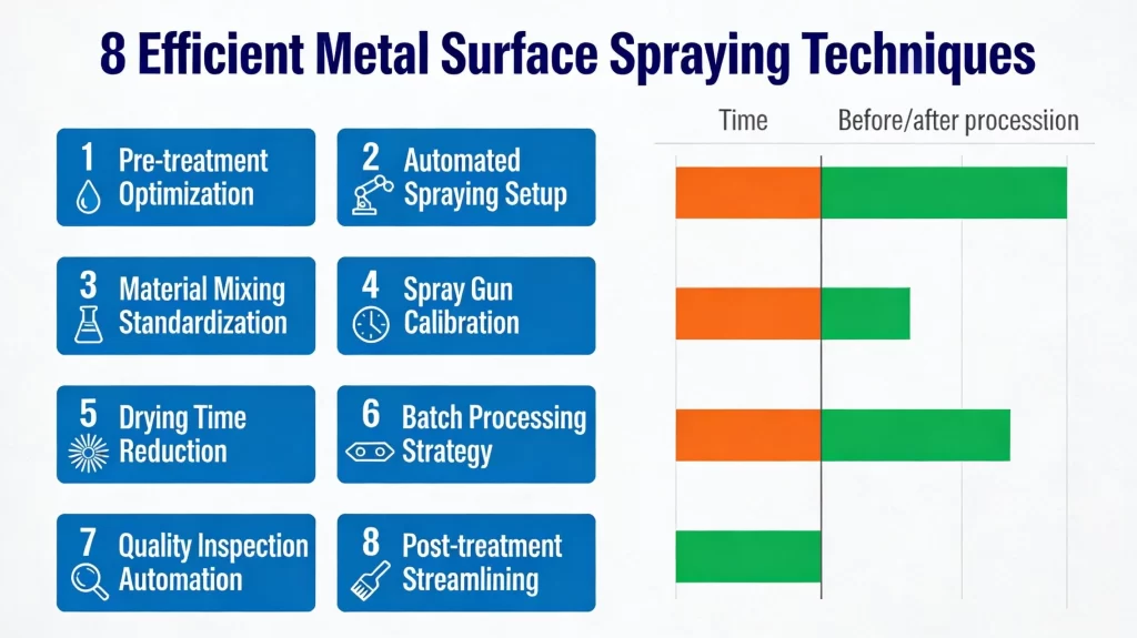 8-step method for metal spraying