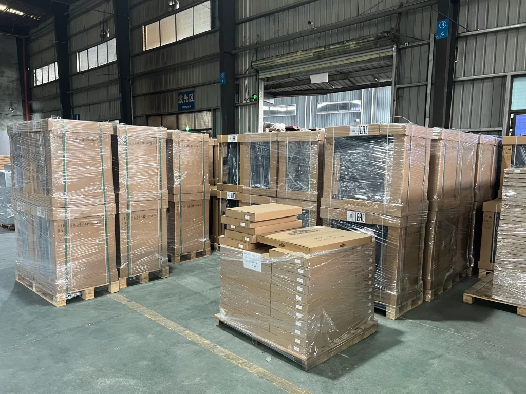 Professional packaged custom stamped metal oven cabinet ready for international export, demonstrating high-quality manufacturing and reliable export packaging standards for global OEM customers