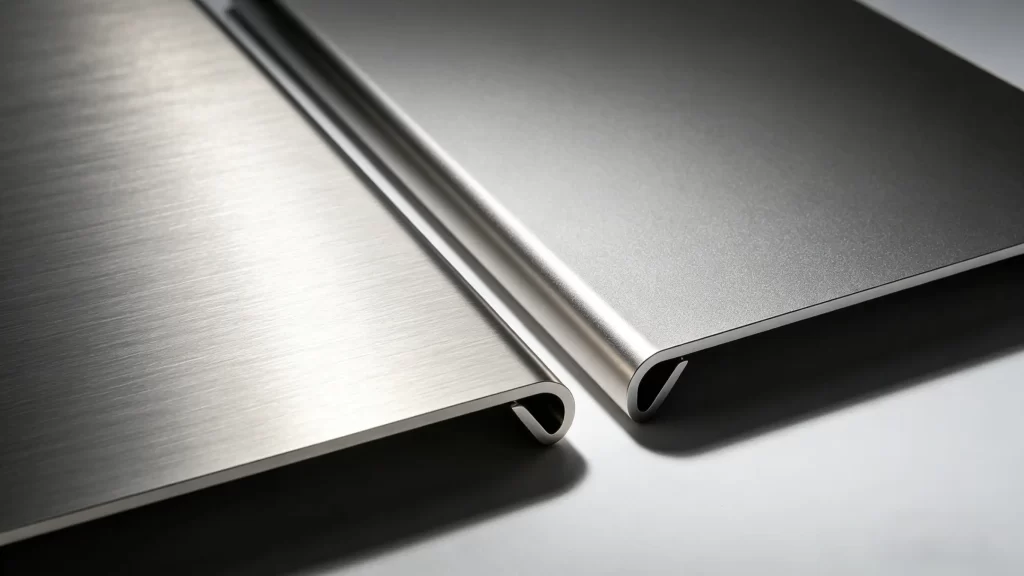 Surface finish and pretreatment details on anodized aluminum panels