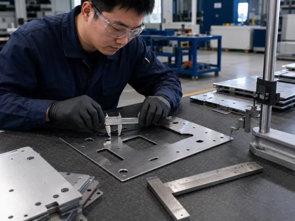 Batch production and sorting of stainless steel laser cut sheet metal parts
