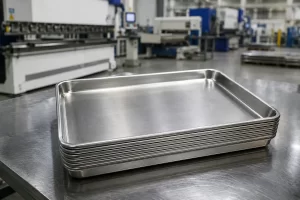 Finished baking tray sheet metal parts