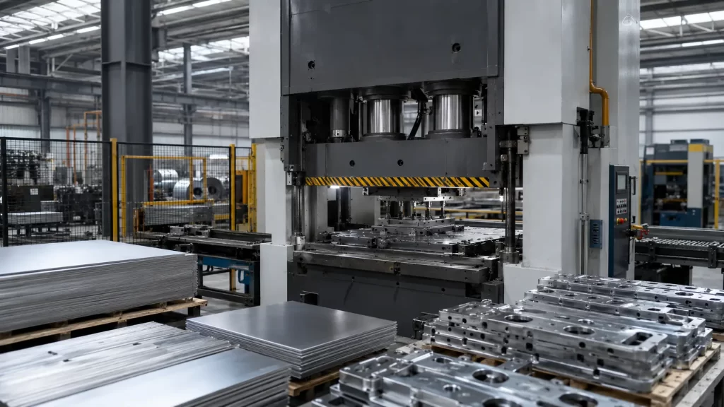 Customized metal stamping parts production workshop and OEM stamping processing equipment