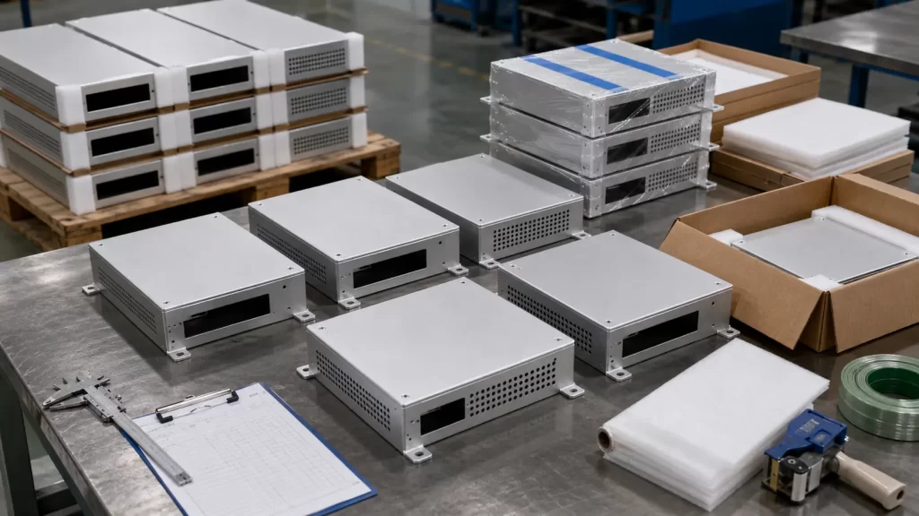 Quality inspection, packaging, and bulk delivery of aluminum alloy casings