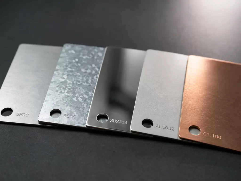 Comparison of five common stamping material sheet samples